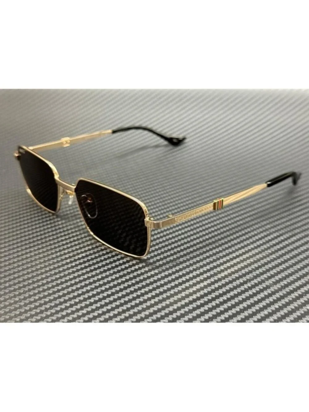 New Gucci Men Gold Sunglasses 56-18-145